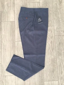 HERREN MARC DARCY ELEGANTE FORMELLE FLECKENMUSTER HOSE RICHMOND BLAU W32 - L31 - Bild 1 von 1