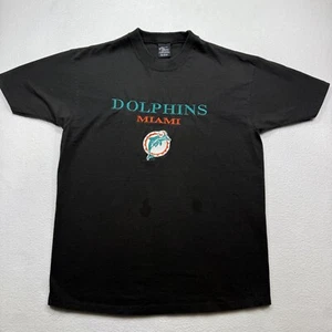 Vintage Miami Dolphins embroidered T-Shirt Size Large Salem Sportswear USA Made - Picture 1 of 6