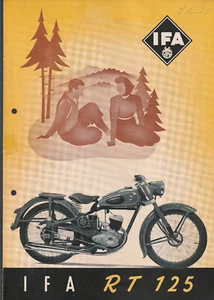 DDR Prospekt Motorrad IFA RT 125 original - Bild 1 von 4