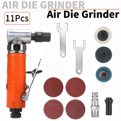11Pcs 1/4'' Pneumatic Engraving Machine Kit For Sanding Discs Rotary Abrasives - Image 1 of 4