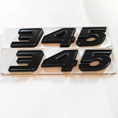 2x Pegatina Coche 3D Metal 345 Emblema Negro Guardabarros Carrocería Insignias Laterales Foto 1 de 3