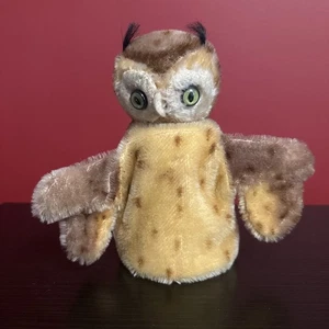 50er Jahre Wittie die Eule STEIFF Mohair Handpuppe Vintage Plüsch Vogel Tier Spielzeug - Bild 1 von 8