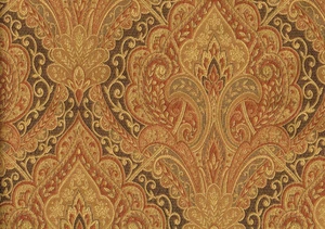 Designer Fabric Shades of Brown Gold Cinnamon Drapery Upholstery - Picture 1 of 2