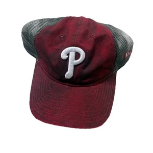 Gorra ajustable Philadelphia Phillies New Era Red Team Slick Trucker 9TWENTY - Imagen 1 de 6