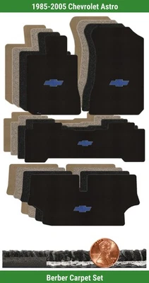 Juego de alfombrillas bereber personalizadas para Chevrolet Astro '85-05 con logotipo (4 piezas) #8CS Foto 1 de 4