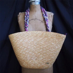 CAPPELLI Straworld lila Glitzer Handtasche Schultertasche Blumenfutter Reißverschluss oben gebraucht, in einwandfreiem Zustand - Bild 1 von 7