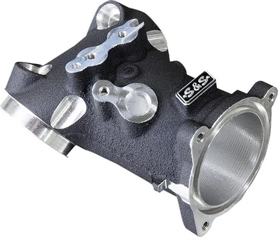 S&S CYCLE 160-0276 CNC-Ported Intake Manifold - M8 - 55 mm - Black - Image 1 of 3