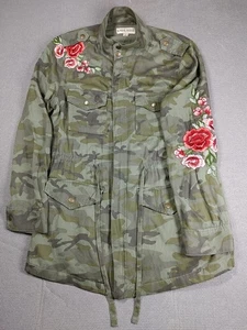 Knox Rose Camo Floral Embroidered Military Light Weight Jacket Camouflage Medium - Bild 1 von 10