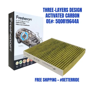 FreshenOPT 3-Layer Cabin Filter for VW Tiguan OE:5Q0819644A – Replaces: CF11643 - Picture 1 of 8
