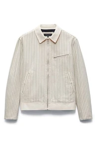 Rag & Bone Carter Pinstripe Work Jacket L NEW $598 MSRP - Picture 1 of 11