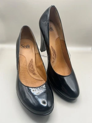 Sofft Ramona Womens Black Patent Leather Recessed Platform Pumps 3" Heel Size 9M - Image 1 of 4