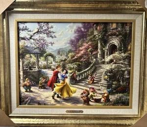 Thomas Kinkade Studios Snow White Dancing 12 x 18 LE Canvas S/N Framed - Picture 1 of 2