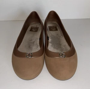 Zapatos planos de ballet forrados Crocs Mammoth para mujer talla 9 marrón tostado cómodos - Imagen 1 de 5