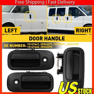 for GMC Chevy Express Van Outside Outer Exterior Door Handle LH RH Front Rear Foto 1 de 4