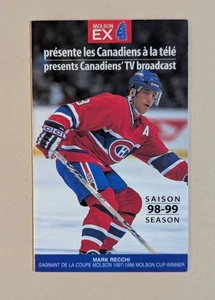1998-99 Montreal Canadiens Hockey Pocket Schedule NHL  🏒🥅 - Picture 1 of 2
