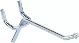 100 ganci a piolo cromati lunghi 2" per staffa di montaggio a forma di U Pegboard 1/8" o 1/4" - Foto 1 di 4