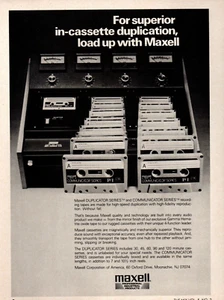 De colección MAXELL AUDIO CASSETTE REVISTA IMPRESA ANUNCIO Duplicador Serie Comunicador Pinup - Imagen 1 de 1