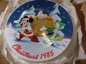 PLACA DE COLECCIÓN DISNEY ""SANTAS HELPERS"" NAVIDAD 1985 - Imagen 1 de 3