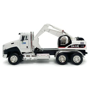Excavator Truck Pull Back 1/50 Model Car Toy Kids Toy Vehicle Gift/Decoration C - Picture 1 of 17