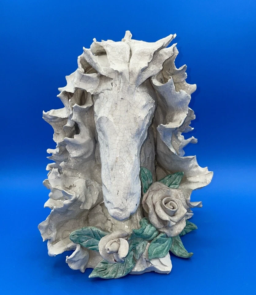 YVONNE BADONI ORIGINAL HEAD STUDY SCULPTURE OF AN AFGHAN HOUND DOG - Image 1 of 4