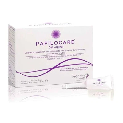 Papilocare Vaginal Gel HPV-Induced Lesions 21 Tubes x 5ml - EXP: 07/2026 - Image 1 of 2