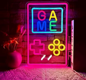 Letrero de pared LED de neón portátil para juegos con fuente de alimentación USB sala de videojuegos - Imagen 1 de 1