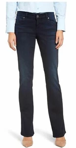 sz 2 Petite NWT KUT JEANS Natalie Bootcut Dark Blue Mid Rise Liberating Wash - Picture 1 of 5