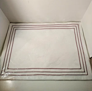 Juego de 4 Colchonetas Williams Sonoma Blanco Rojo SELLADO - Imagen 1 de 6