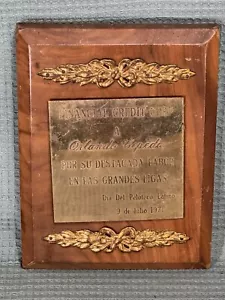 Orlando Cepeda Personally Owned Outstanding Work In Major Leagues Award 1971 - Picture 1 of 6