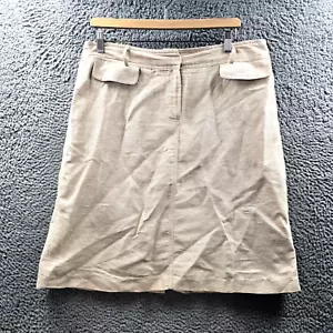 Target Womens Pencil Skirt Size 14 Beige Textured Knee Length - Picture 1 of 13