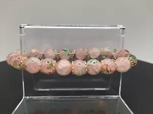 Armband, bunte gesprungene Glasperlen Stretcharmband - Bild 1 von 2