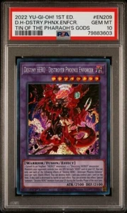 YuGiOh 2022! Destiny Hero Destroyer Phoenix Enforcer BODE-EN039 1° Edizione PSA 10 - Foto 1 di 2