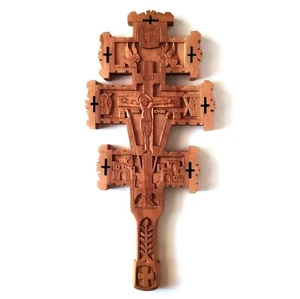 Ukrainian Hutsul Wooden Hand Carved Cross A great gift for a collector - Picture 1 of 10