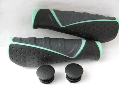 GRIFFE Velo Ergogel D3 Fahrradgriffe Lenker Gelgriffe grips 135 mm schwarz/grün  - Bild 1 von 4