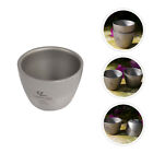  Outdoor Tea Set Titanium Mini Cups Insulated Stacking Juice