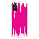 Clear Case for Galaxy S (Pick Model) Neon Pink White Spikes