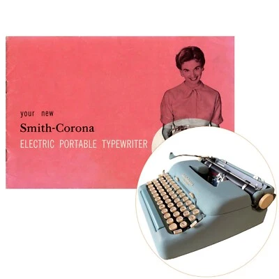 1950s Smith Corona Electric Typewriter Instruction Manual Repro User Portable - Image 1 of 2