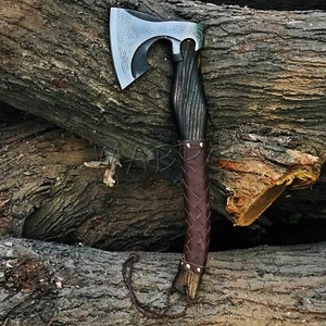 Hand Forged Viking Axe | Carbon Steel Tomahawk Hatchet | Custom Handmade RB-1407 - Picture 1 of 6