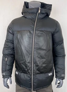 $2090 MCM Men's Black Puffer Zip Up Jacket w/Leather Panels 48/US 38 MHJ9AMV26BK - Picture 1 of 9