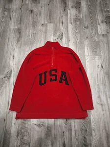 Women's Limited Sport Vintage Sherpa Fleece Size S USA 1/4 Zip Red Jacket Casual - Picture 1 of 9