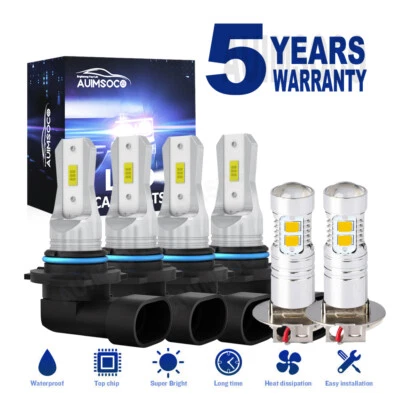 LED Headlight Fog Light Bulbs Super Bright For GMC K2500 Sierra Pickup 1990-1998 - Image 1 of 4