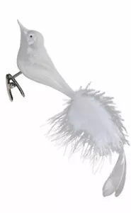 Inge Glass Pájaro Con Clip Perla Blanca de Sueño 10107S019 Alemán NUEVO con Caja de Regalo GRATUITA - Imagen 1 de 2