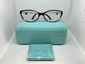 Tiffany & Co. TF2063 8081 ~ Havana Violet / Silver Eyeglasses Frame ~ 52-16 135 - Picture 1 of 19