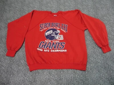 Vintage New York Giants Super Bowl XXI Rose Bowl 1987 Crewneck Adult Large - Image 1 of 4