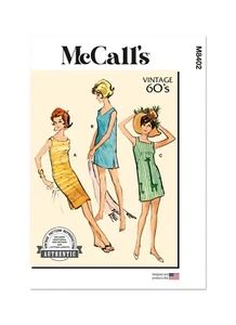 McCalls Easy SEWING PATTERN M8402 Retro 1960s Dresses Misses Size A (S-M-L) 8-18 - Picture 1 of 6