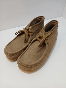 Scarpe sneakers Clarks uomo Torhill Lo beige scamosciate mocassino stringate taglia 9M - Foto 1 di 12