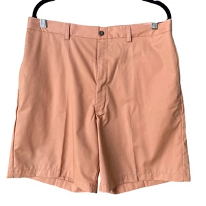 NWT New Haggar Mens 36W Carmelo 100% Cotton Flat Front Expandable Waist Shorts - Picture 1 of 4