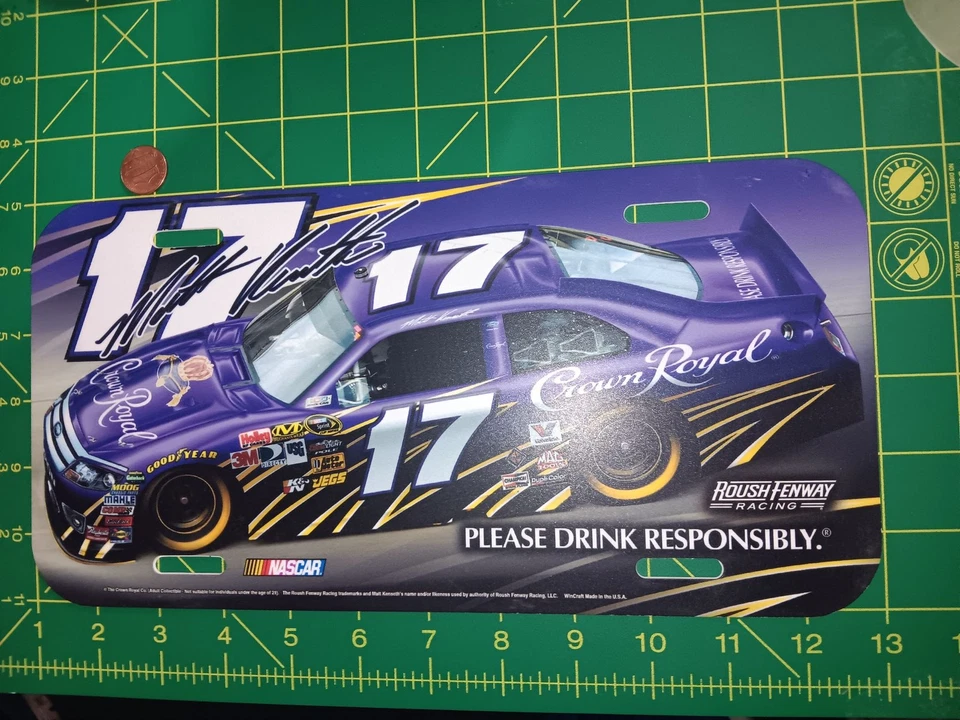 Placa de licencia Wincraft Crown Royal NASCAR #17 Roush Fenway Racing coleccionable Foto 1 de 1