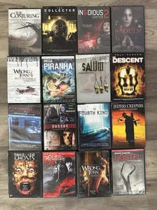 *16 DVD Horror Movies TheConjuring TheCollector The Fourth Kind Jeepers Creepers - Picture 1 of 1
