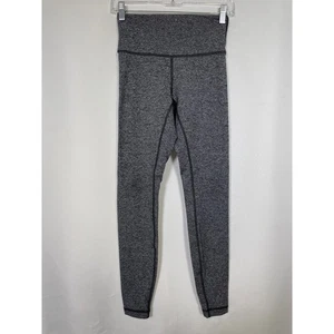 Pantalones deportivos de yoga Lululemon gris jaspeado tiro alto para mujer talla 6 - Imagen 1 de 9